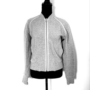 Lululemon On Repeat Full Zip Sweatshirt Size 6 Textured Gray Athletic
